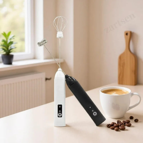 Coffee Frother/MILK Whisk+Egg Beater MINI Food Blender USB Rechargeable Handheld  Espresso Tools